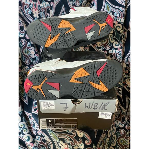 2006 Nike Air Jordan 7 Cardinal m8.5 w10 - Picture 3 of 8